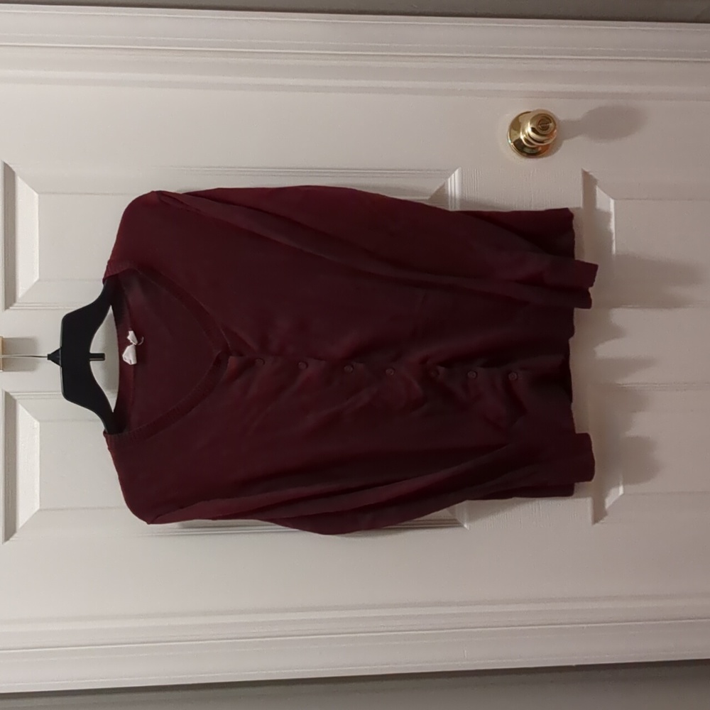 Gap Burgundy Button-Up Cardigan Large